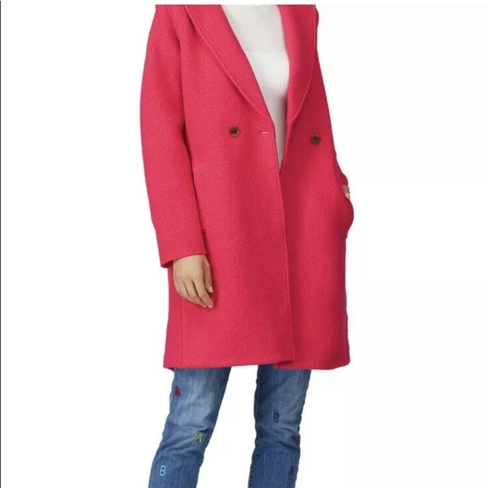 J. Crew Daphne Italian Boiled Wool Coat Pink 0P